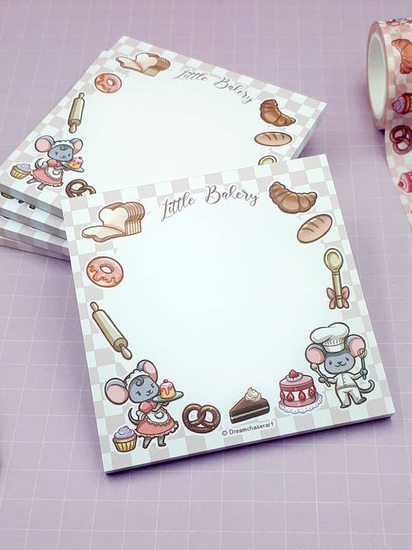 Little bakery memo – tear away memo pad for wholesale by Dreamchaserart