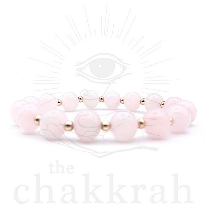 Il braccialetto di quarzo rosa per l'amore e la guarigione emotiva per la vendita all'ingrosso da parte di The Chakkrah