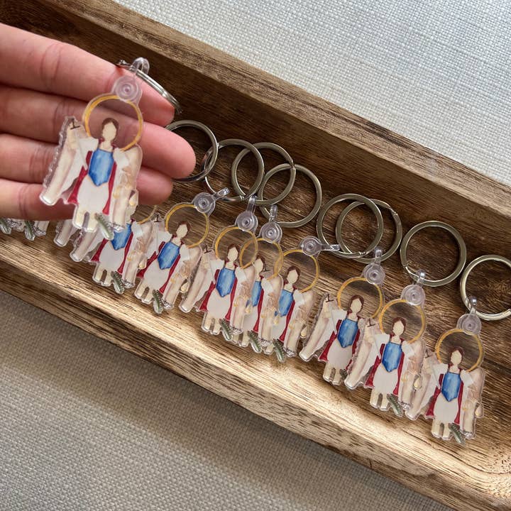 Emily S Pitre Art - Wholesale Keychain - Unisex - St. Michael the Archangel Keychain