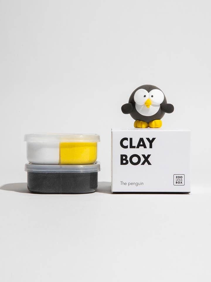 Penguin | DIY Air Dry Clay Kit for wholesale by Zoolessbox®