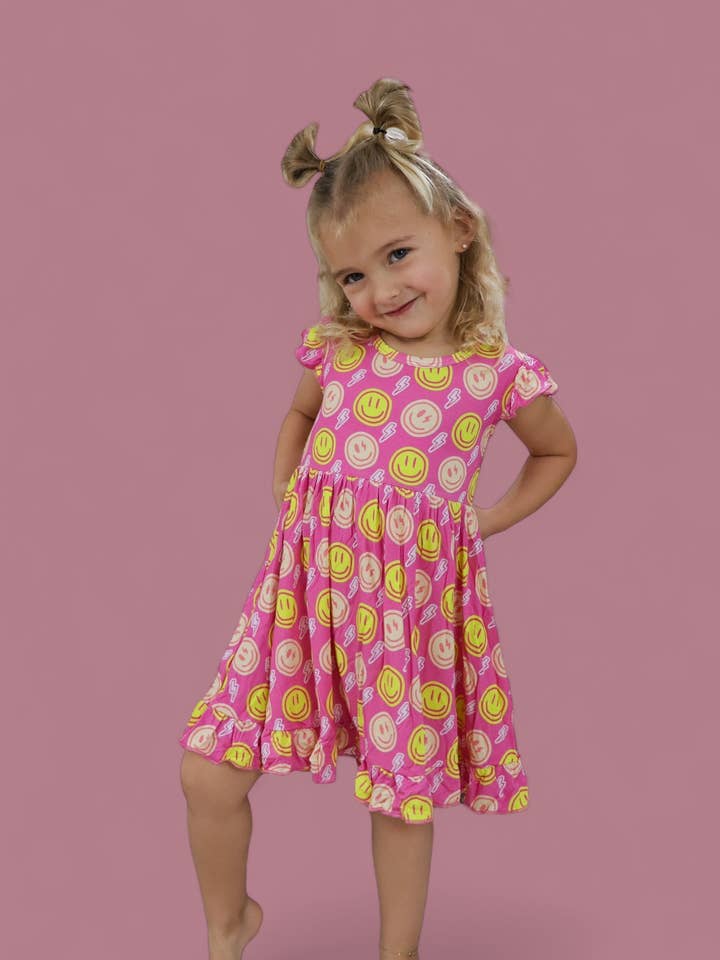 Dream Big Little Co. - Wholesale Dress - Kids - RADIANT SMILES DREAM RUFFLE DRESS19