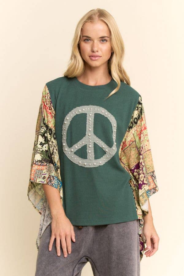 Davi & Dani - Wholesale Knit Top - Women's - BOHO PATCHWORK KNIT TOP5