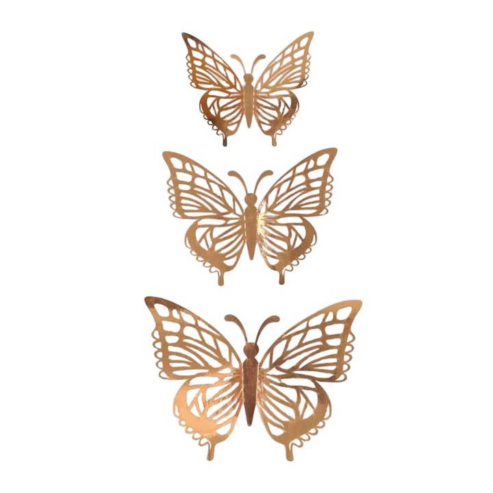 Angels Craft - Wholesale Craft Supplies - Foil Butterfly Embellishment, 12-ct (4 colors available)