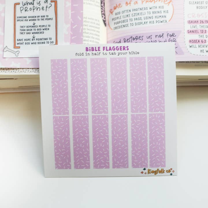 Dry Bones (purple) Bible Flaggers for wholesale by Kingfolk Co