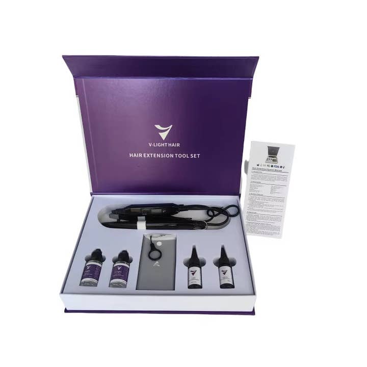 Hair Imports NYC - Wholesale Hair Extensions - V-Light Hair Extension Tool Kit - Professional Salon Application System1