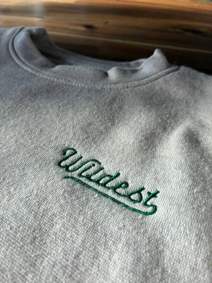 Geborduurde Wildest Kids Crew voor wholesale door Buffalo Mountain Print + Supply