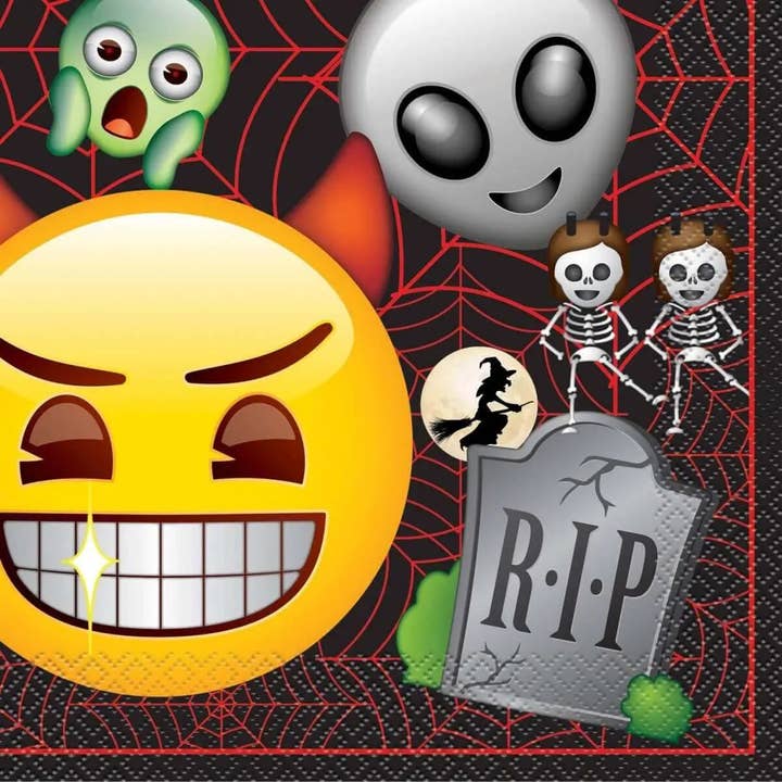 Servilletas de papel para almuerzo de Halloween con emojis de 6.5 pulgadas (16 unidades) para venta al por mayor de Party Expo, LLC