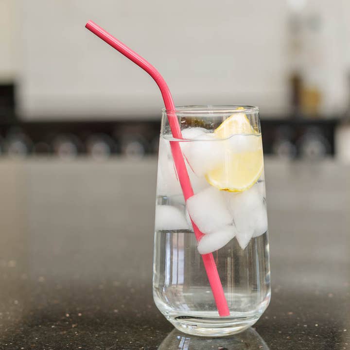 Metal Straws Drink Pink (Set of 4) for wholesale by Echo Three