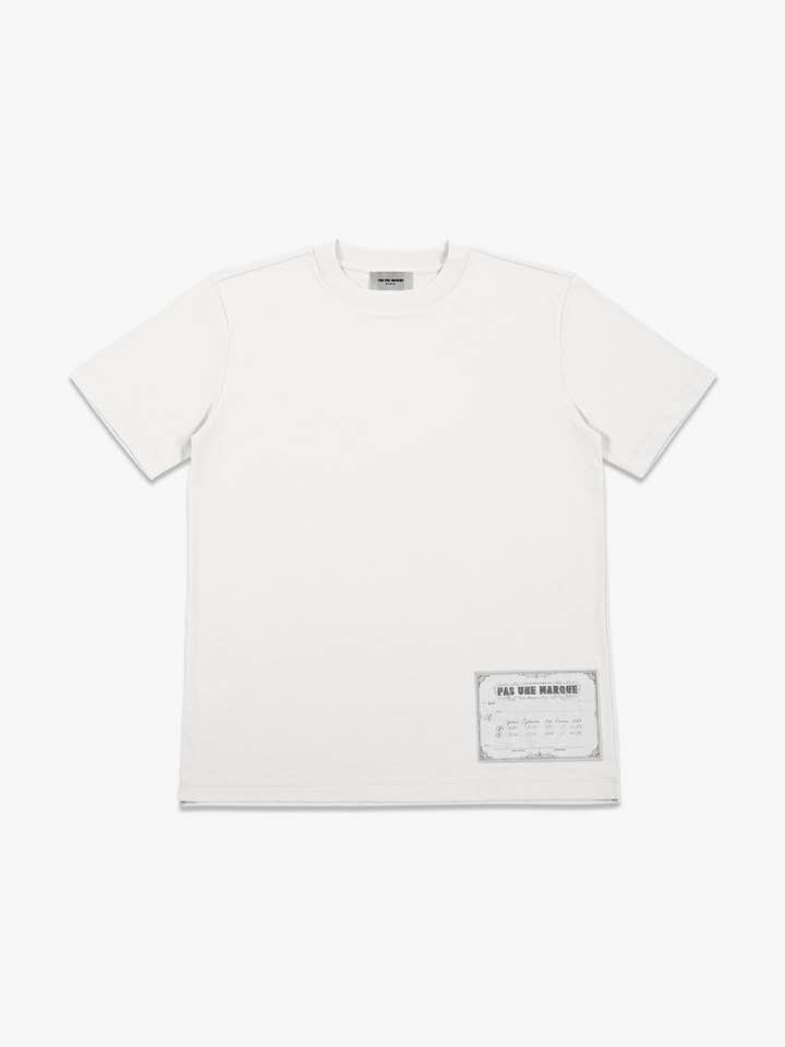 T-shirt à manches courtes Prescription (blanc brut) pour la vente par Pas Une Marque