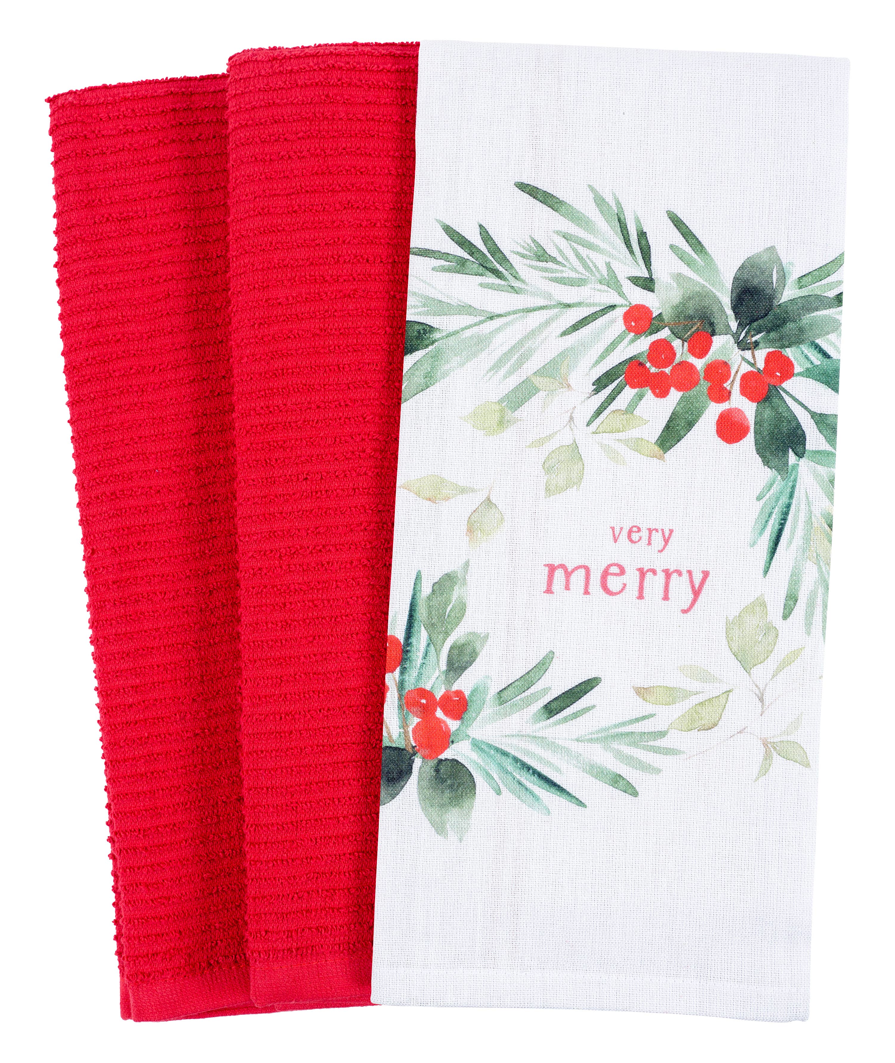 KAF Home - Wholesale Tea Towel - KAF Home Holiday Kitchen Tea Towels - Set of 3  (4 Options)1