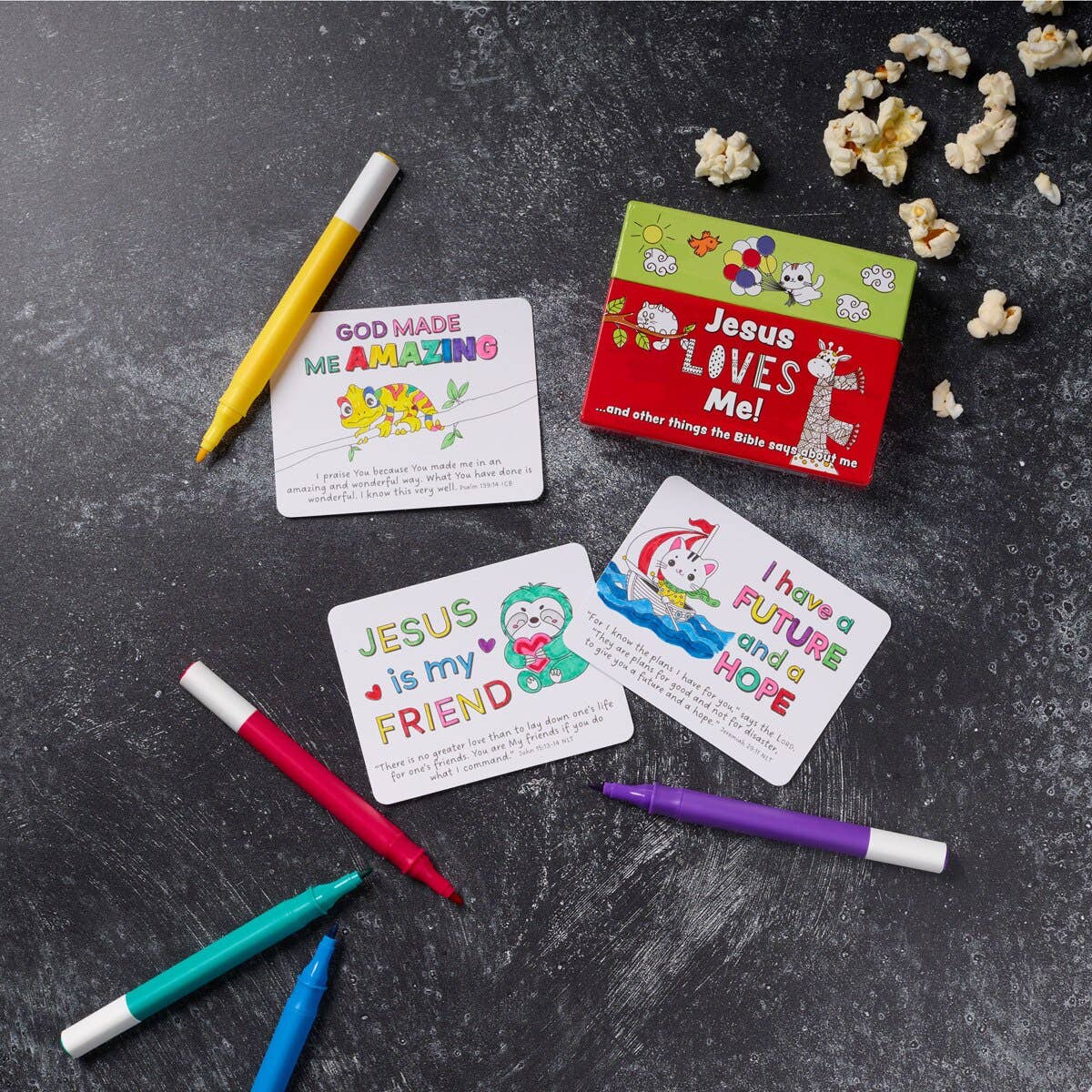 Christian Art Gifts - Vente Livre de coloriage et d'activités pour enfants et bébés - Coloriage Cartes Jésus m'aime2