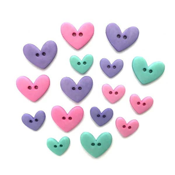 Candy Hearts - Buttons Galore and More Craft & Sewing Buttons for wholesale by Buttons Galore & More