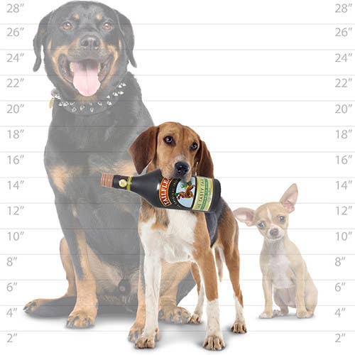Tuffy Dog Toys - VIP Products - Venta al por mayor Juguete de goma - Perros - Pulgas en forma de botella de licor Silly Squeaker, juguete para perros