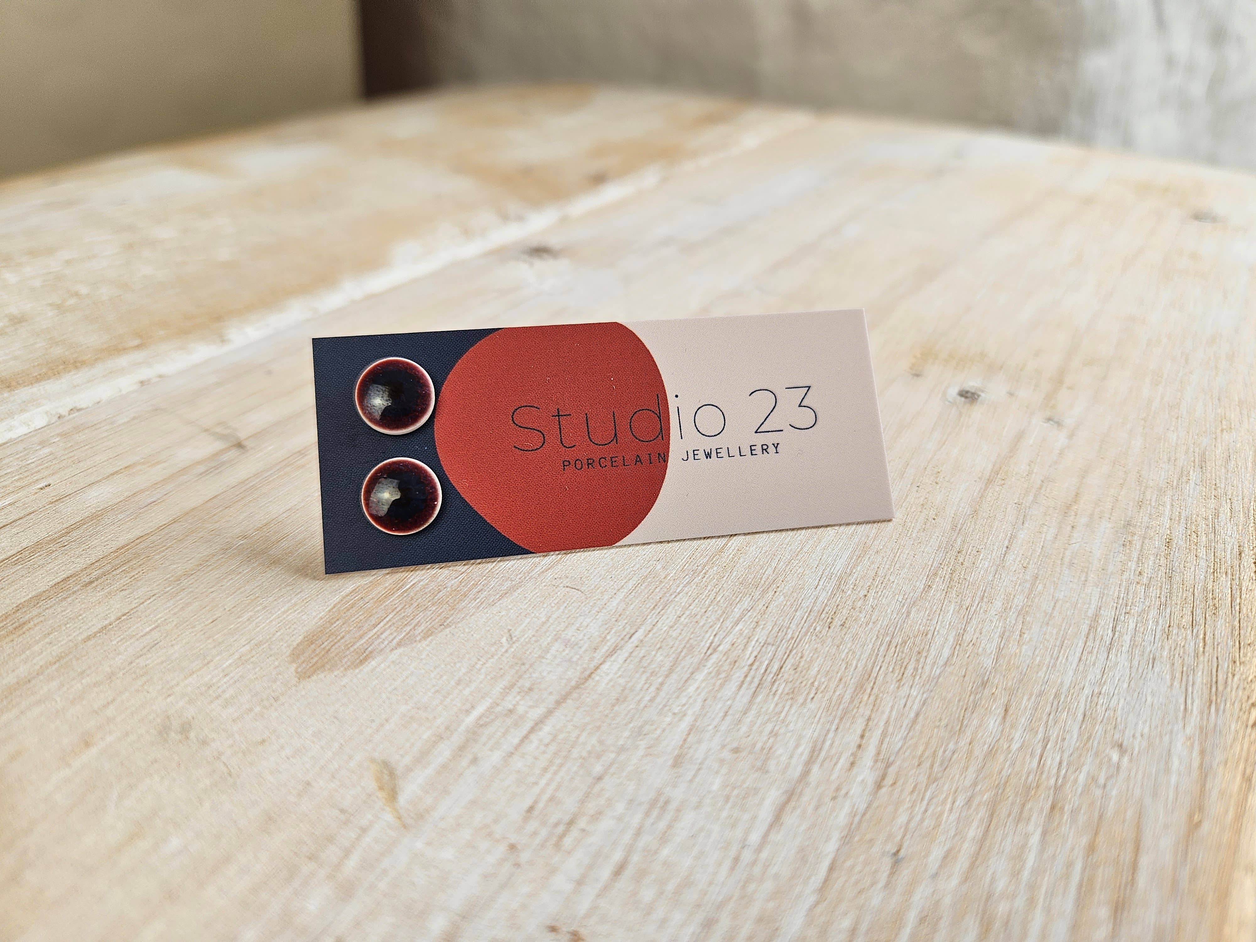 Studio 23 Ceramics - Wholesale Stud/Post Earrings - Stud Circle Earring Pair8