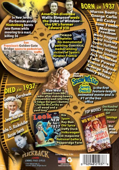 Flickback - Wholesale Birthday Card - 1937 Flickback DVD Video Greeting Card: Birthday or Anniversary Gift4