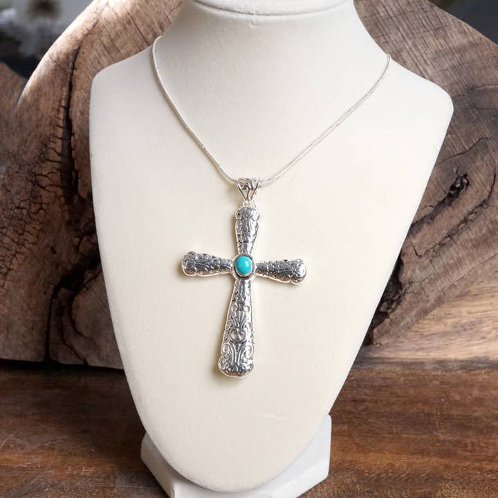 Timeless Classic Cross Necklace – Filigree Design for wholesale by PennyLine inc