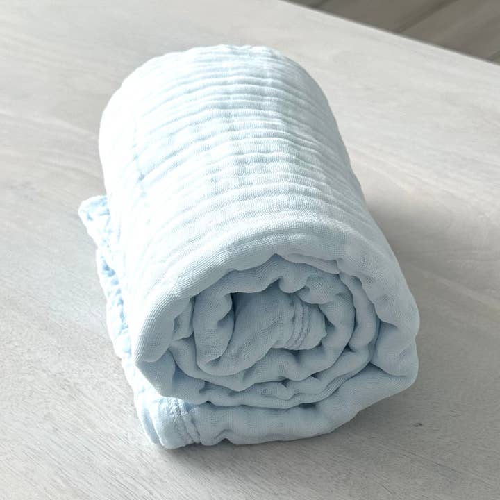 Asciugamano in Garza di Mussola per Bagnetto Neonato XLarge Coperta Azzurra per Bambini per la vendita all'ingrosso da parte di EcoFreax