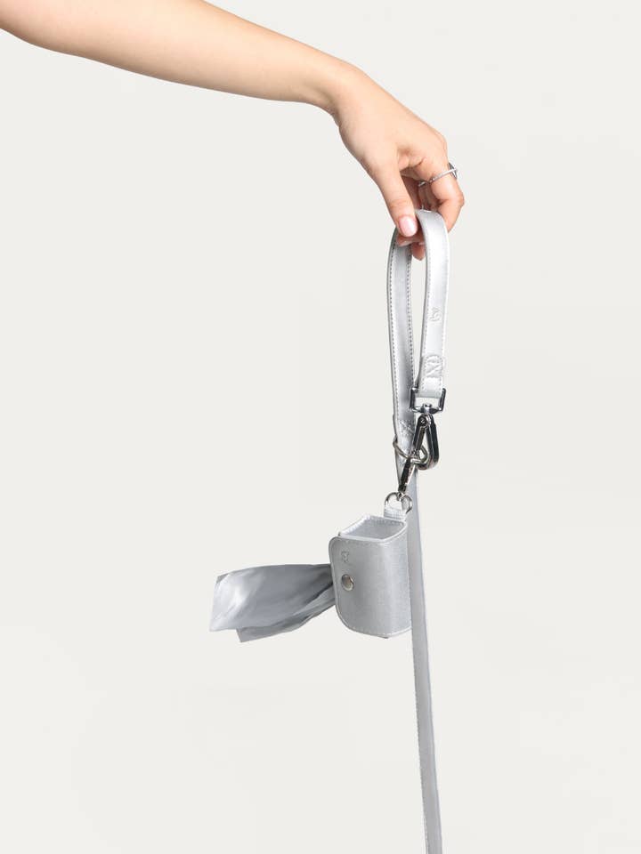 Correa de Cuero Metálico Multiuso Shine y Bolsa para Excrementos para venta al por mayor de FURRY MUSE