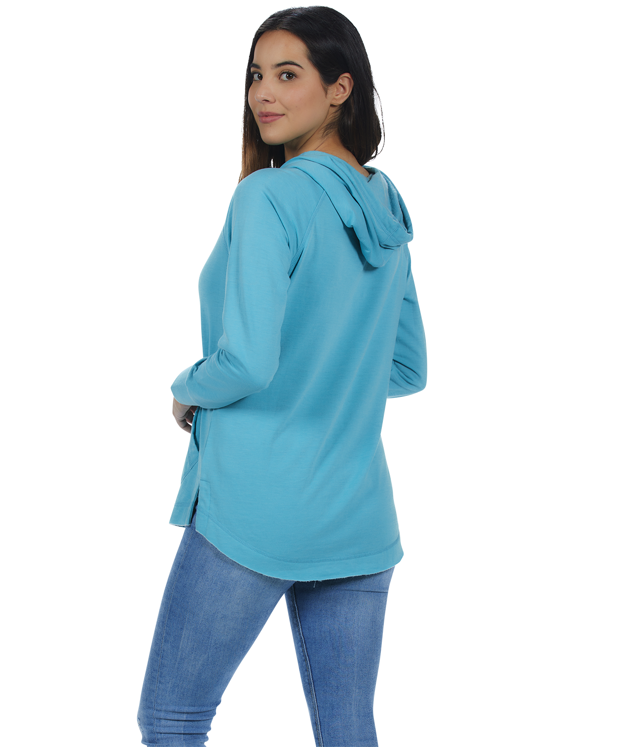 U.S. Apparel – wholesale Hoodie – Women's – Ladies Crossover Hoodie - Drop Back Hem7