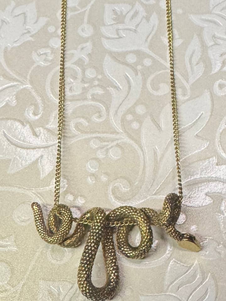 Brass Snake Chain Necklace for wholesale by The Curator