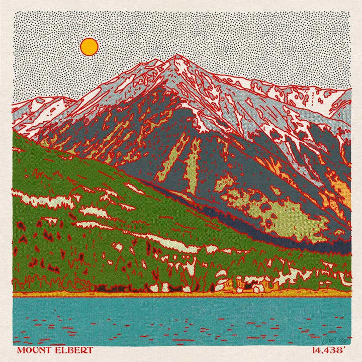 Mt. Elbert Art Print for wholesale by Caroline Clark