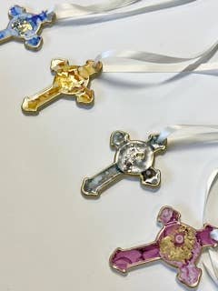 Hand Painted Porcelain Cross for wholesale by Held.