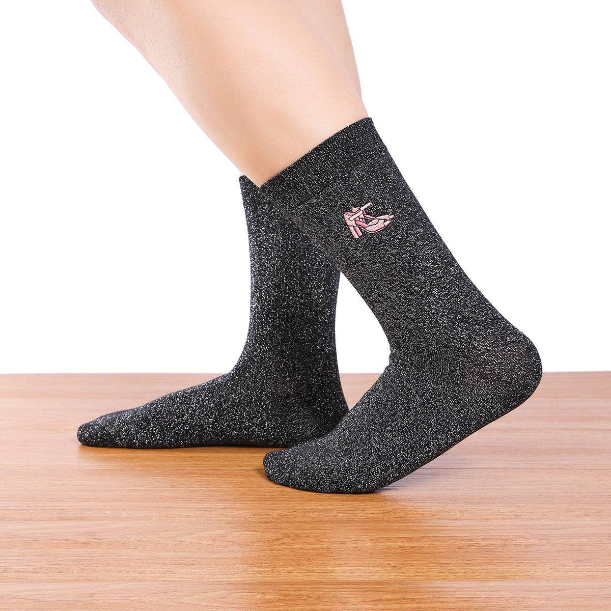Tites Chaussettes - Wholesale Socks - Women's - High Glitter Party Socks for Women I 35-411