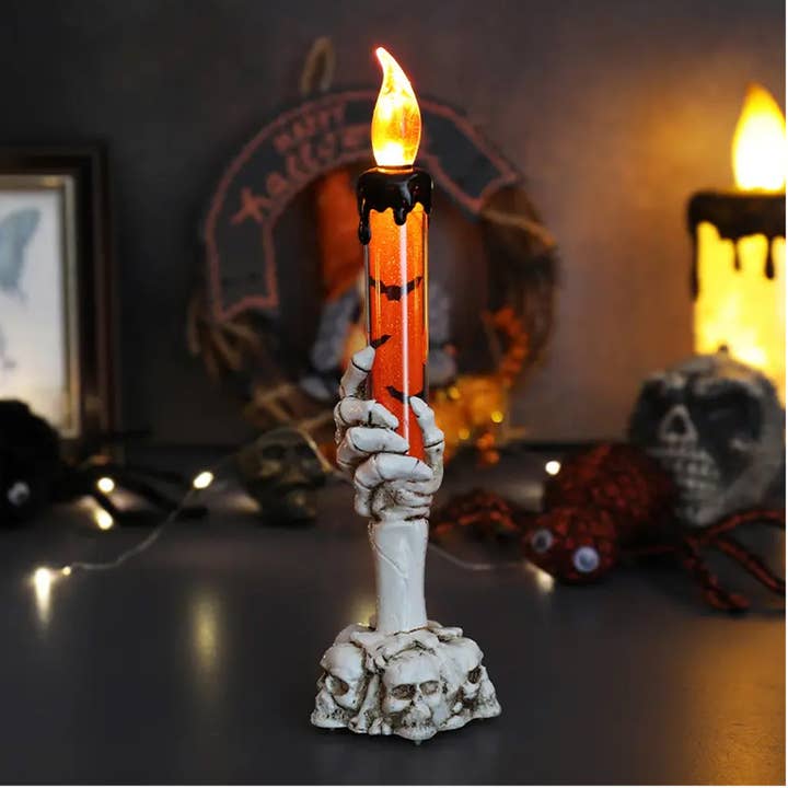 La Bella Monte - Wholesale Flameless Candle - LED Lights Horror Ghost Holding Candle Home Decor