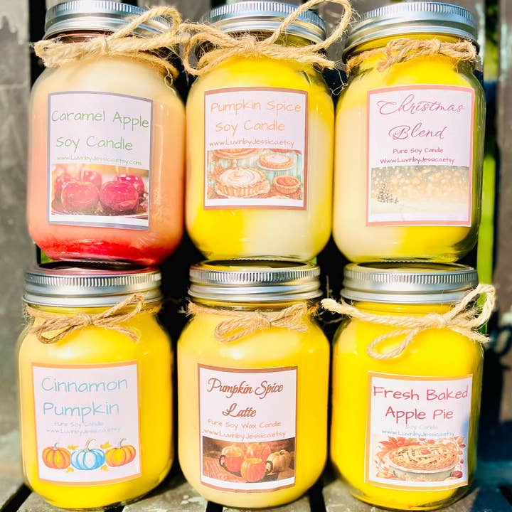 Pumpkin Spice Soy Candle for Various Occasions for wholesale by LuvinbyJessica.etsy.com