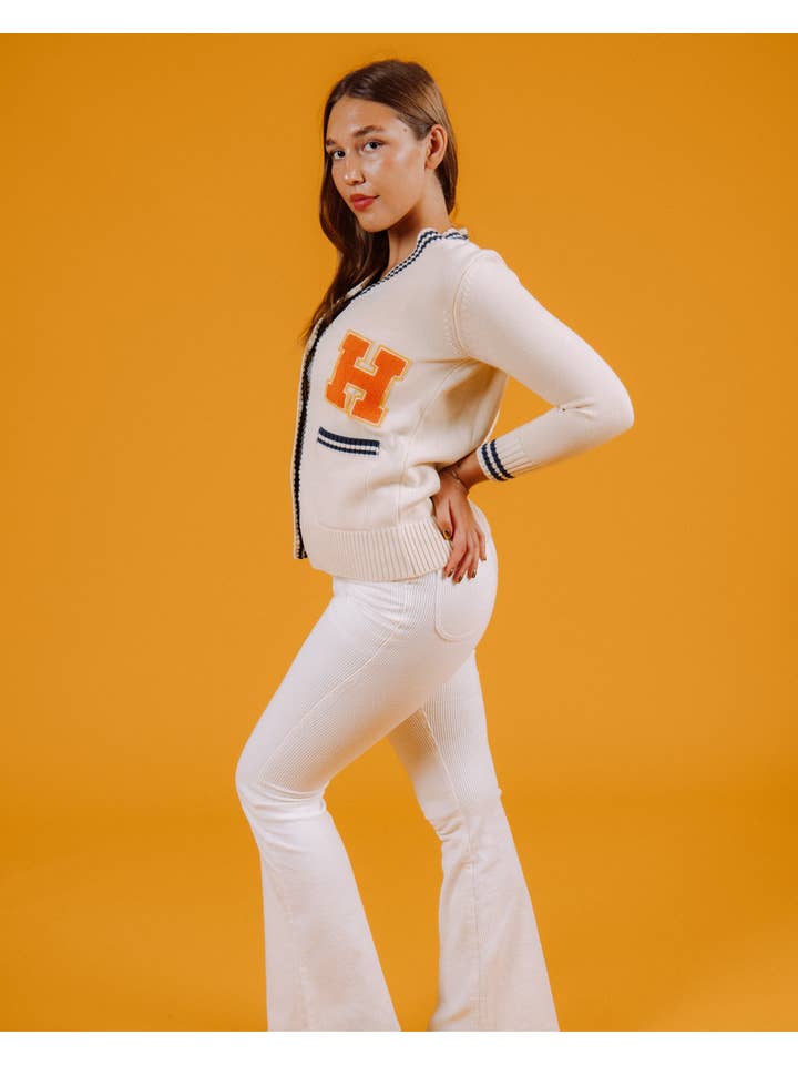 Hammies - Wholesale Cardigan - Women's - Varsity Cardigan (Cream)7