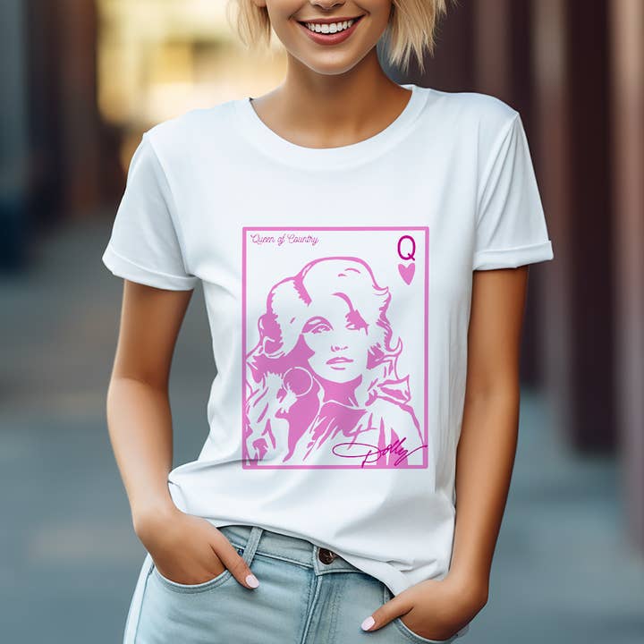 Dolly Parton Queen Of Country Graphic Tee for wholesale by Urban Edge Co.