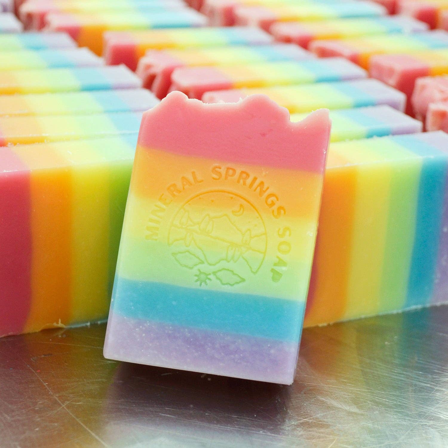 Modern Soapmaking - Wholesale Bar Soap - Rainbow Pride Sparkling Citrus Bar Soap (LGBT+ Everyday is Pride Collection)1