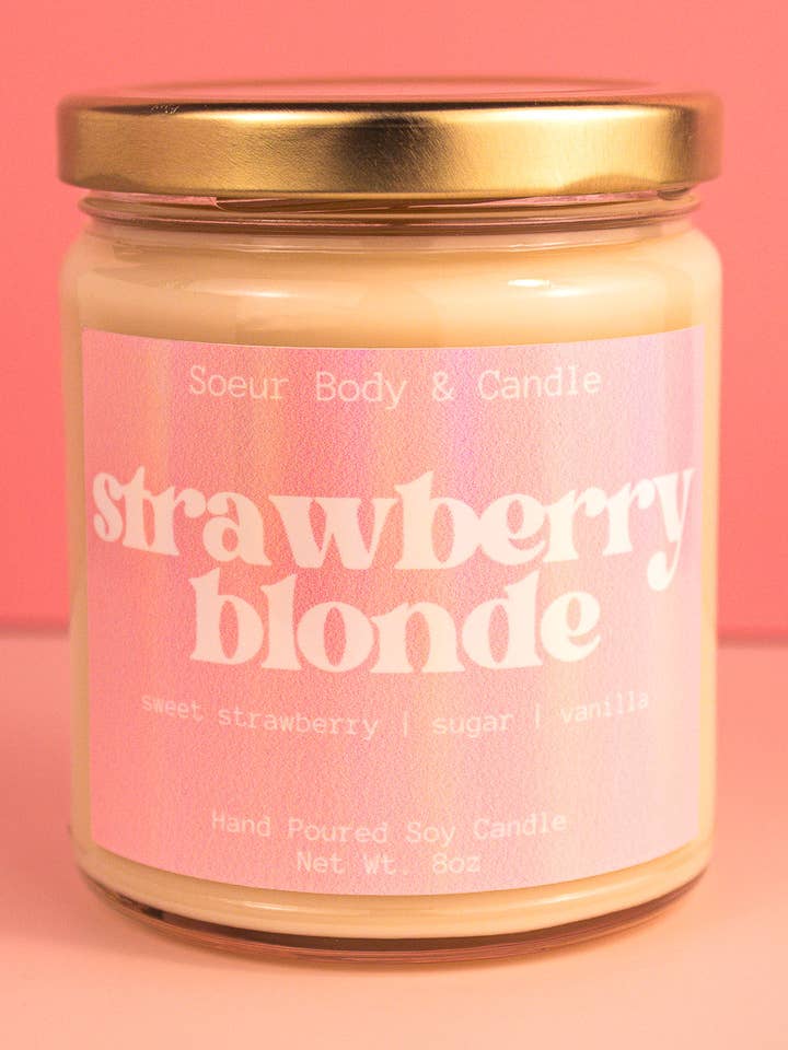 Vela de Soja Loira Morango por atacado de Soeur Body and Candle