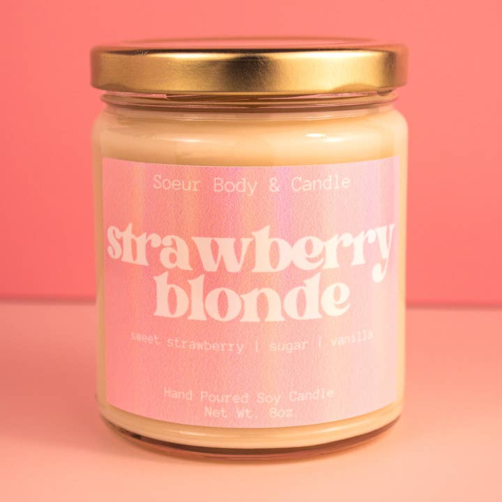 Soeur Body and Candle - Wholesale Jar/Filled Candle - Strawberry Blonde Soy Candle