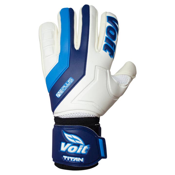 Titan Elite Goalkeeper Gloves White & Blue (liga Mx) for wholesale by Voit