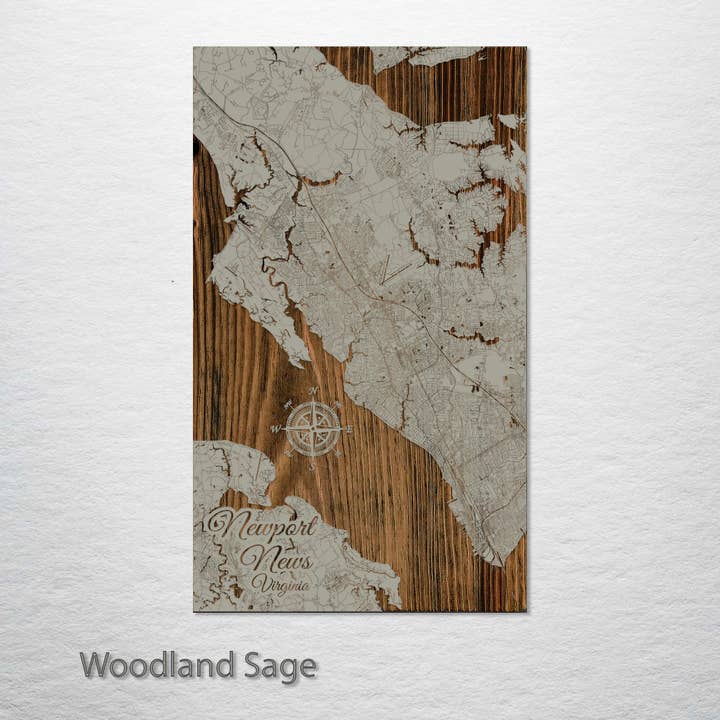 Fire and Pine Wood Maps - Wholesale Map - Virginia: Newport News Street Map