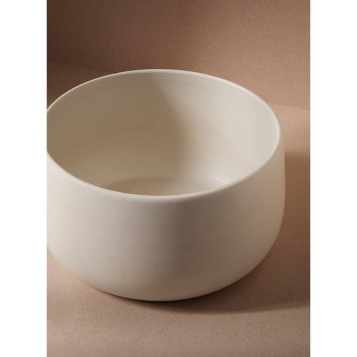 GHARYAN Stoneware & Olive Wood Tableware | Ships from USA - Wholesale Serve Bowl - Handmade Stoneware Serving Bowl | 120 oz Large Capacity7