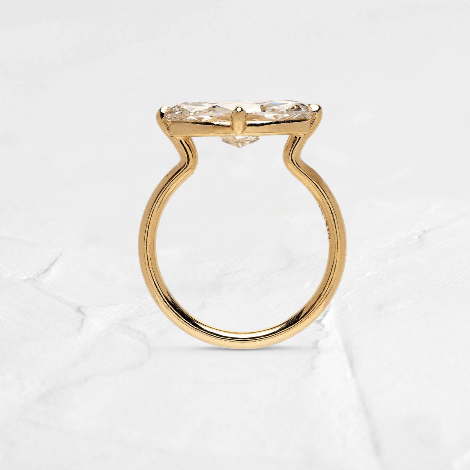 DJOYR - Wholesale Engagement Ring - 2.56ct Marquise East West Moissanite Ring in 10K Gold2