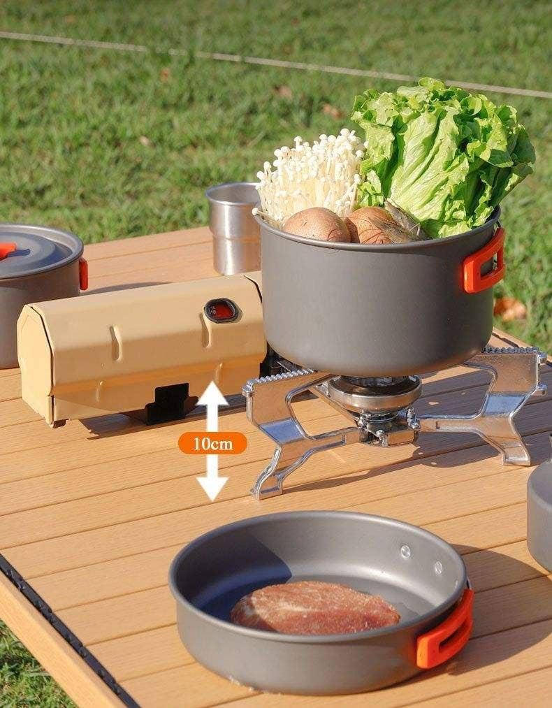 VIGOR - Venta al por mayor Utensilios de barbacoa - Estufa de camping plegable de butano con bolsa de almacenamiento10