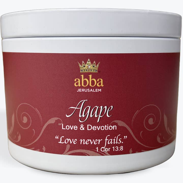 Agape - Vela em Lata Branca de 8oz por atacado de Abba Christian Products