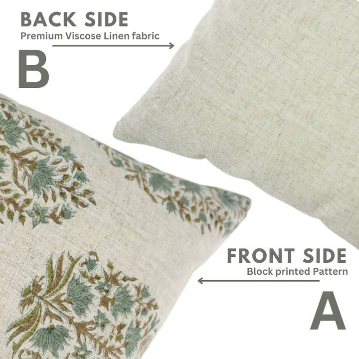 Fabdivine - Wholesale Throw Pillow Cover - Decorative Block Print Viscose Linen Pillow Cover-Kumud4