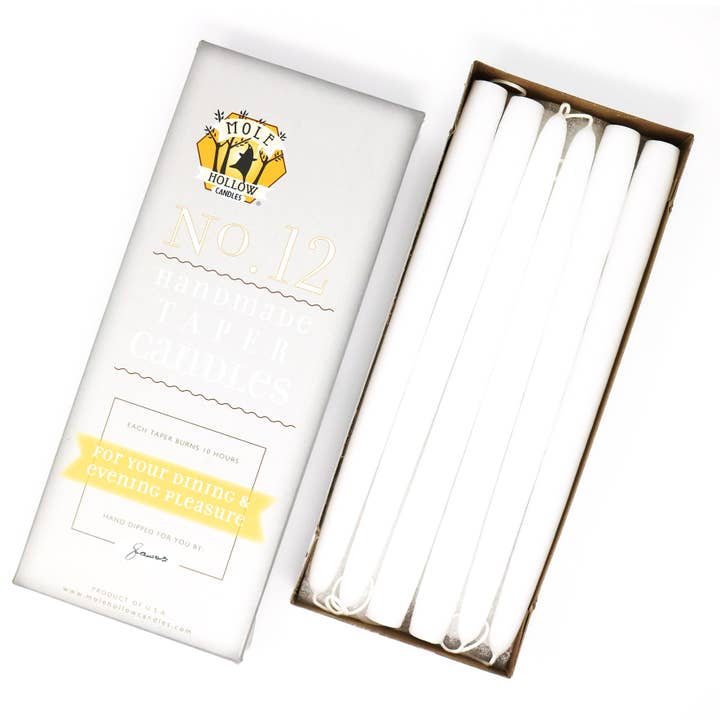 Mole Hollow Candles - Wholesale Tapered Candle/Candlestick - 12" Taper Candles - Choose from 39 colors!