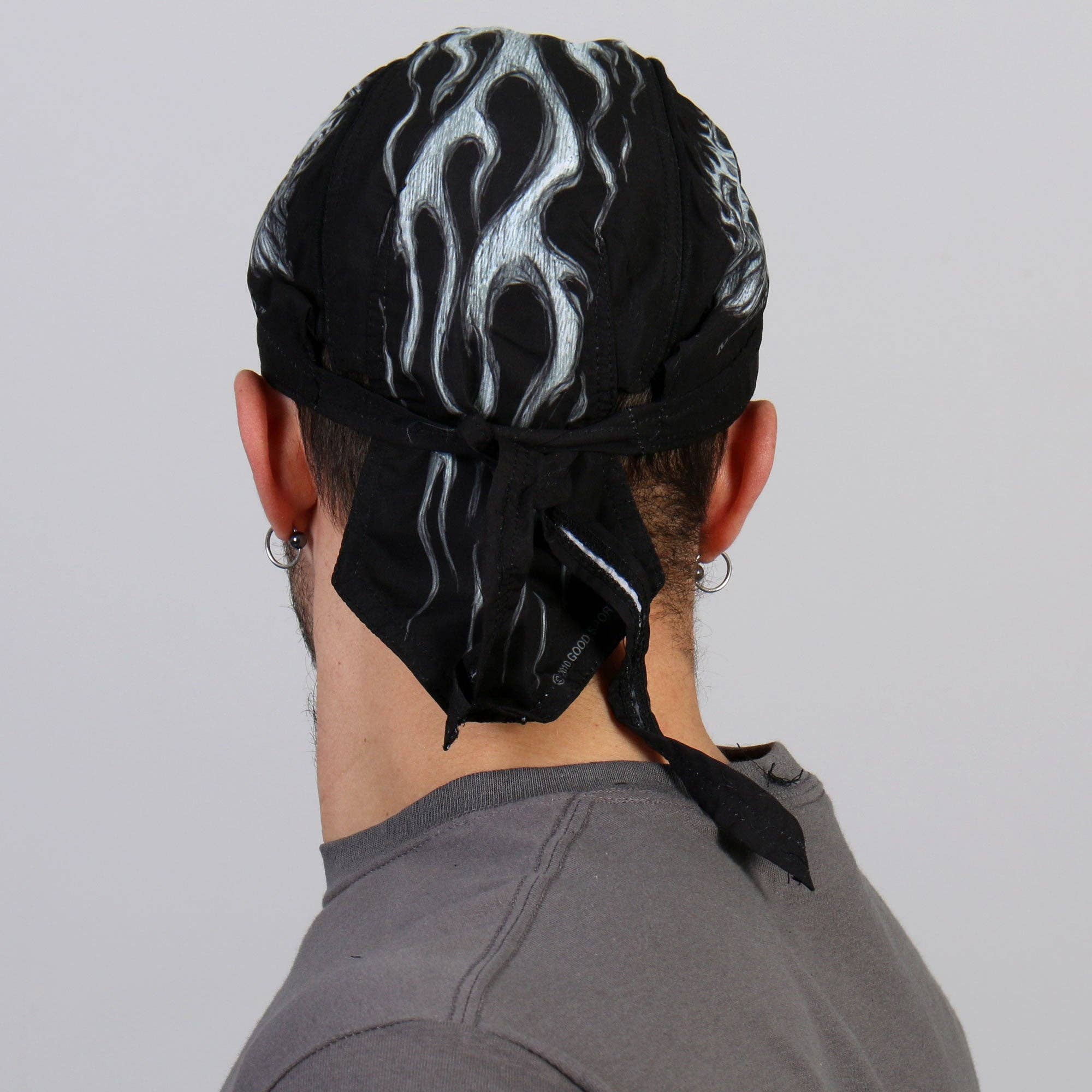 BLACK Hot Leathers Ride Fast, Live Hard Lightweight Headwrap HWH1062 for wholesale on Faire6