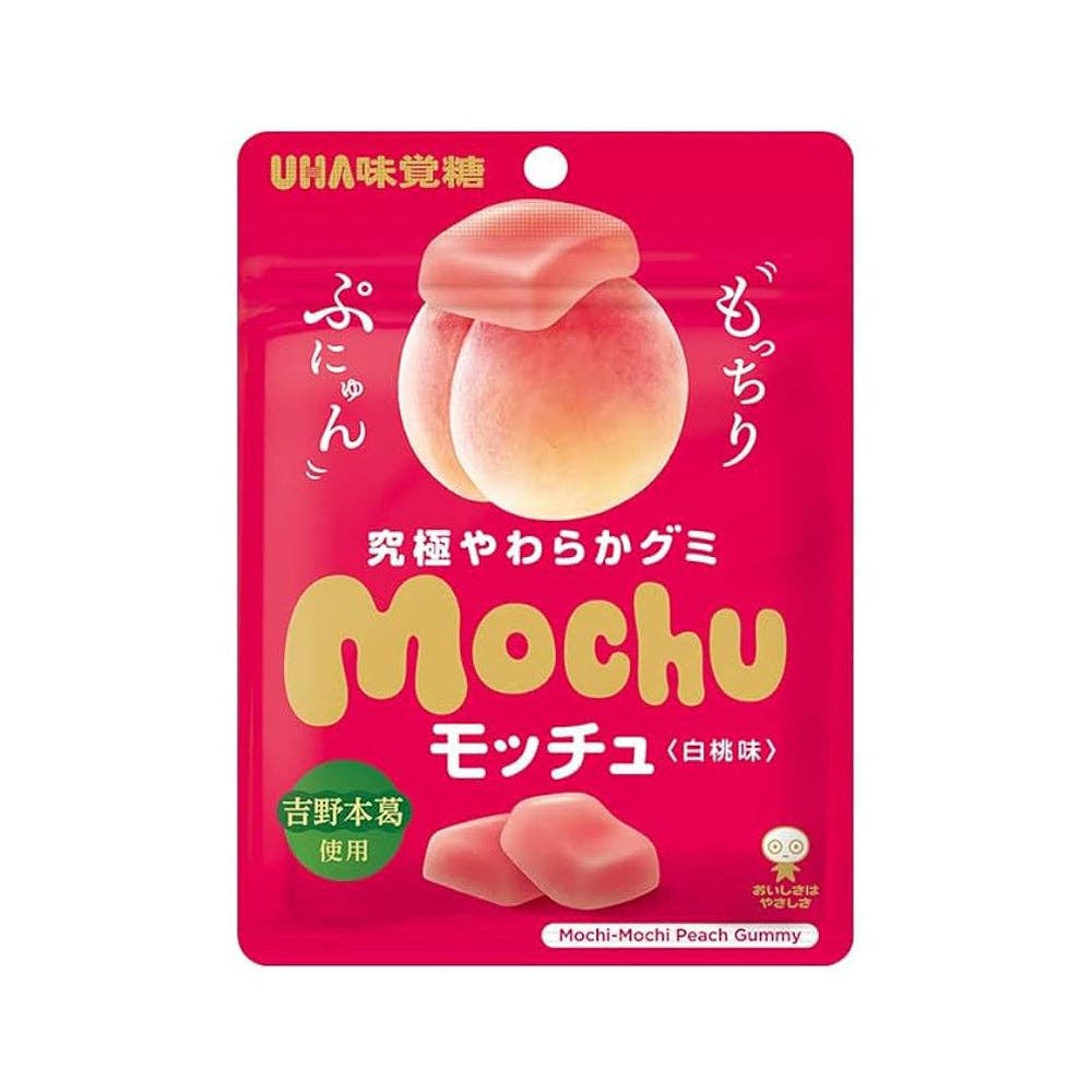 MA Imports - Wholesale Gummy - UHA Mikakuto Mochu White Peach 45g0