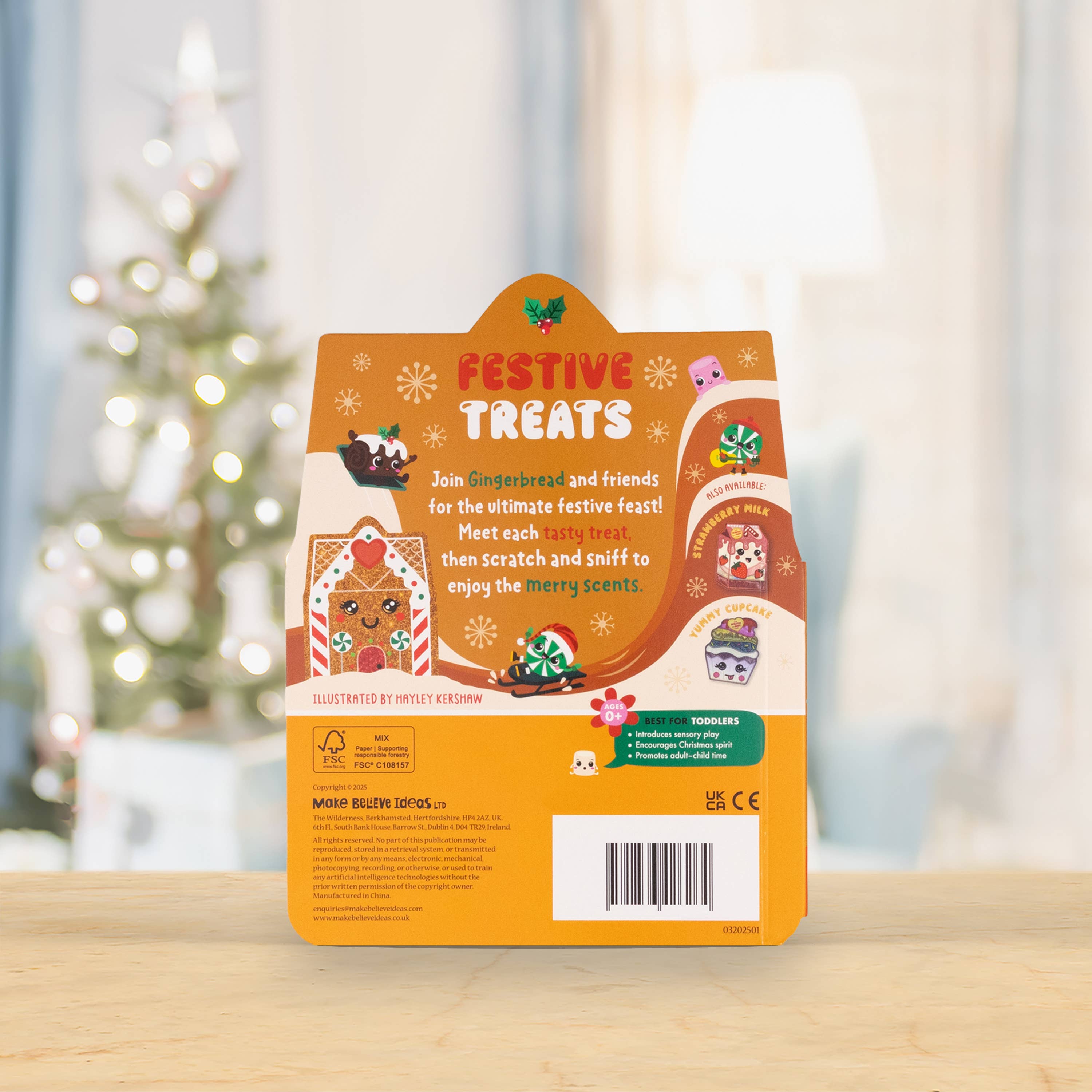 Make Believe Ideas - Wholesale Preschool Book (3-5) - Scratch-and-Sniff Board Books Festive Treats4