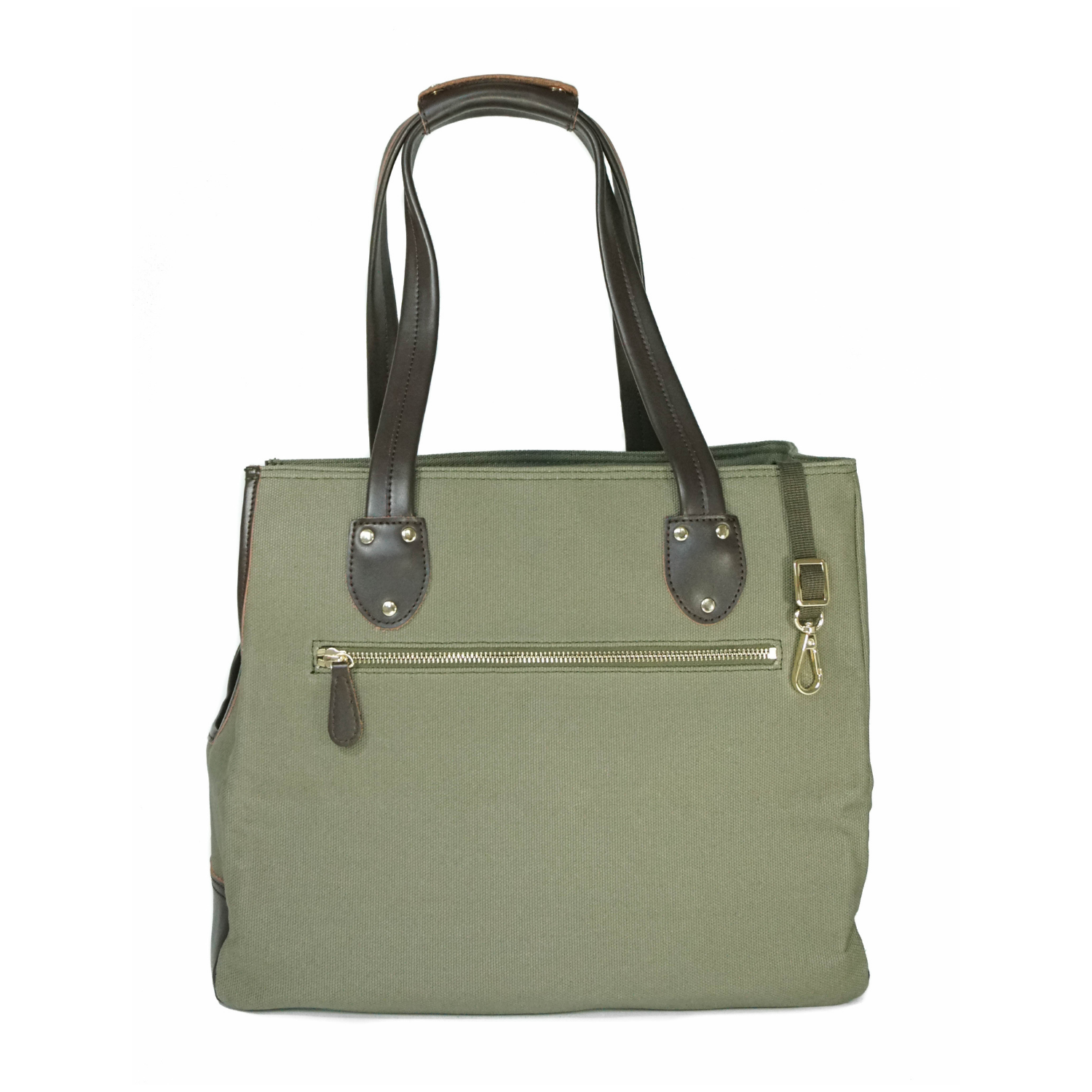DJANGO - Wholesale Pet Carrier - Dog - Dog Carrier Bag - Olive Green Waxed Canvas and Leather8