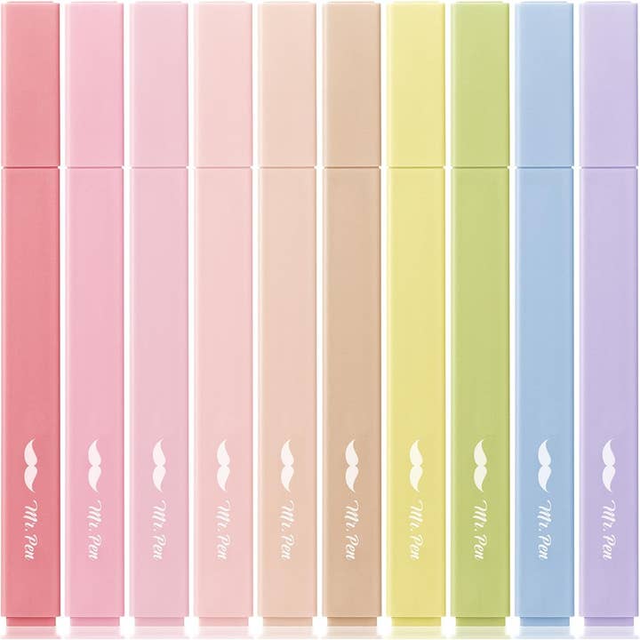 Mr. Pen- Aesthetic Highlighters, 10 pcs, Colorful, Chisel Tip, Cute Highlighters Assorted Colors, Bible Highlighters and Pens No Bleed for wholesale by Mr. Pen