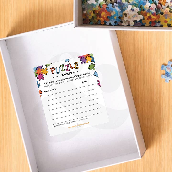 Puzzle Tracker Sticker for wholesale by The Orange Ampersand