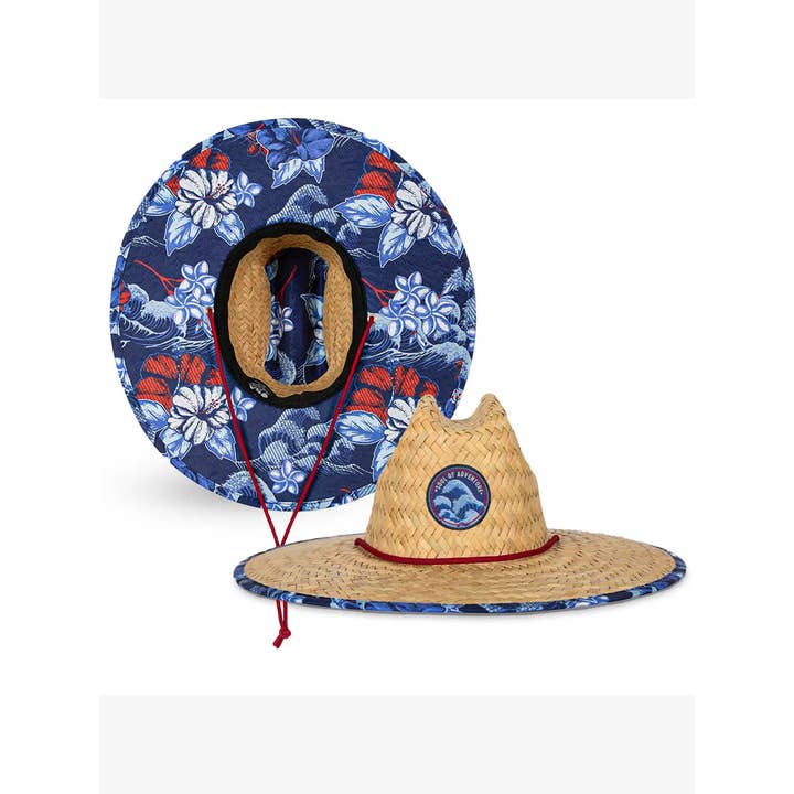 Soul of Adventure - Vendita all'ingrosso Cappello di paglia - Unisex - Cappello di Paglia Classico / Cappello da Bagnino – Ampia Tesa UPF 50+24