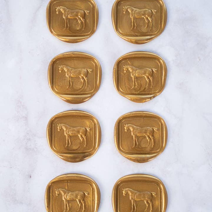 Danielle Demers Studio - Wholesale Sealing Wax - Standing Horse Wax Seals, Boxed Set of 8, Avail. in 9 colors0